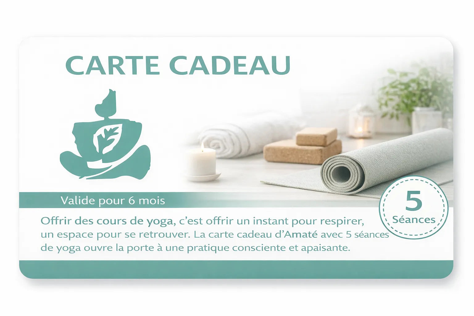Carte Cours de Yoga 10 cours