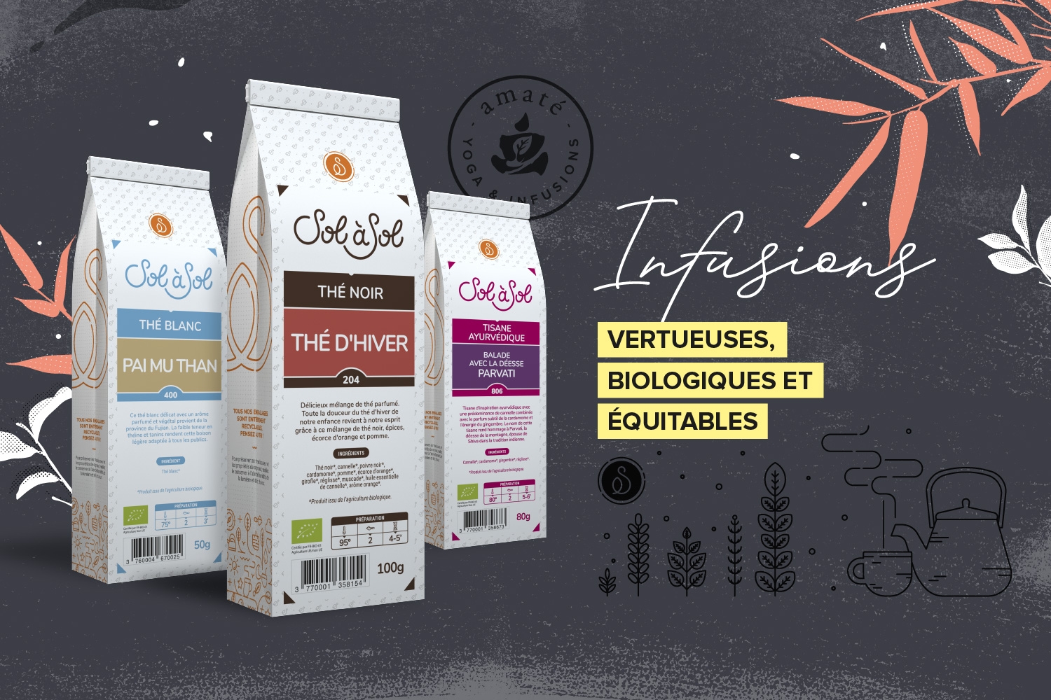 thés et infusions bio Sol a Sol Amaté